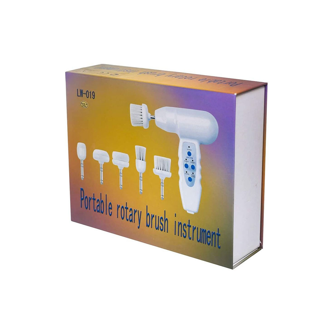 LW-019 فرشاة دوارة محمولة للوجة - أبيض