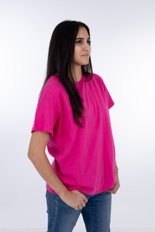 تيشيرت حريمي سادة رقبة مستديرة