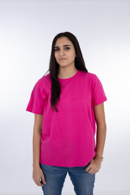 تيشيرت حريمي سادة رقبة مستديرة