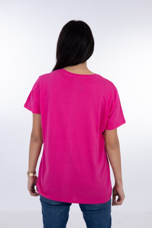 تيشيرت حريمي سادة رقبة مستديرة