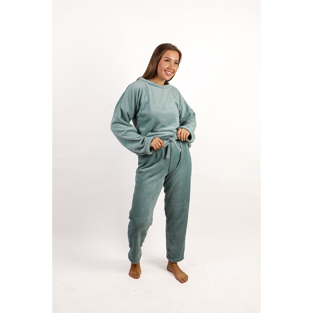 بيجامة شتوي حريمي - تركواز