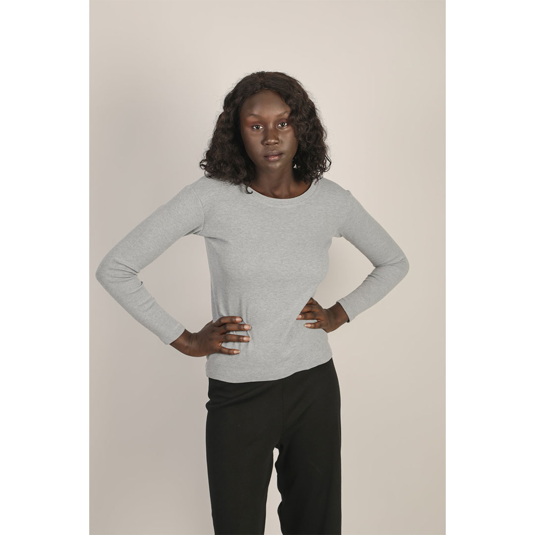 تيشيرت بكم حريمي - رمادي