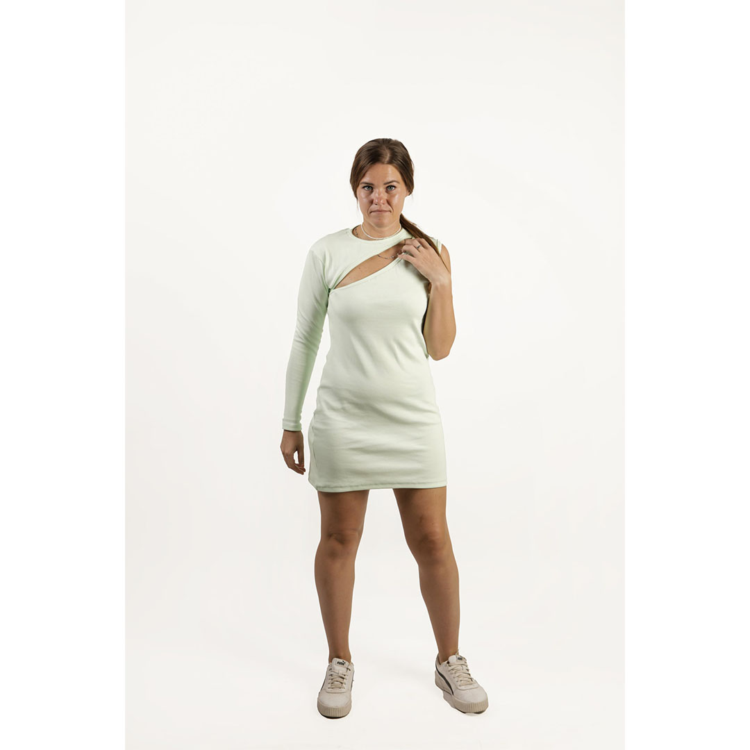 فستان قصير كم واحد حريمي - فسدقي فاتح