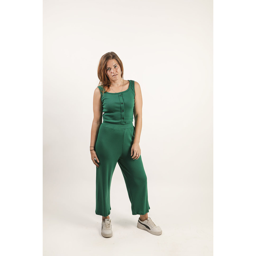 بنطلون برجل واسعة حريمي - أخضر