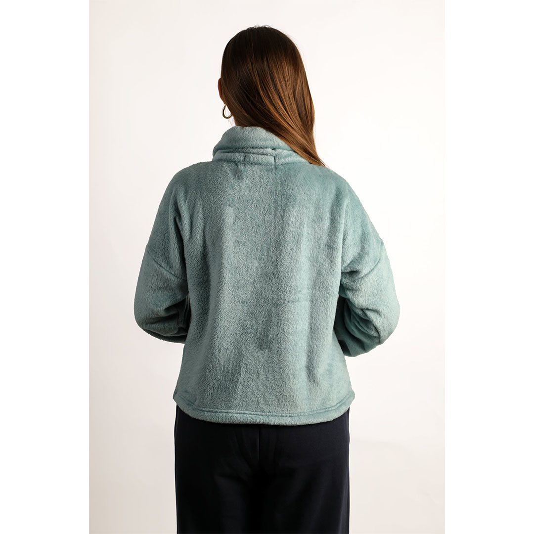 سويت شيرت حريمي فرو - تركواز