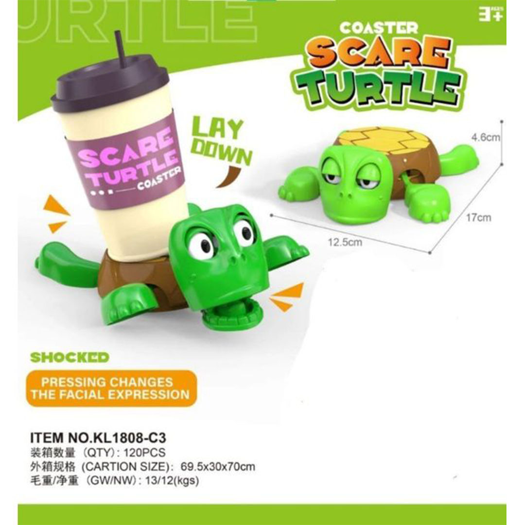 حامل أكواب على شكل سلحفاة كرتونية