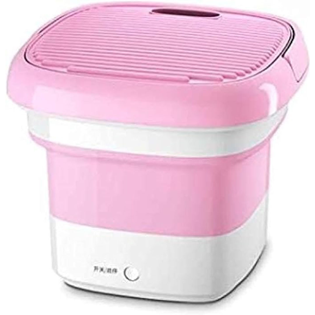 غسالة قابلة للطي - 5 كيلو - أبيض/بينك