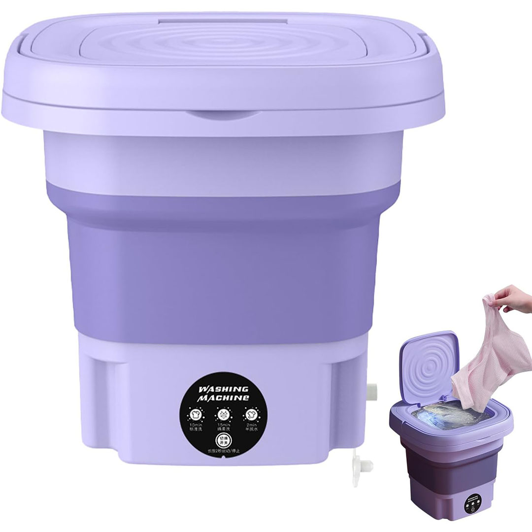 غسالة صغيرة متنقلة بثلاث أنظمة للغسيل - 8 لتر