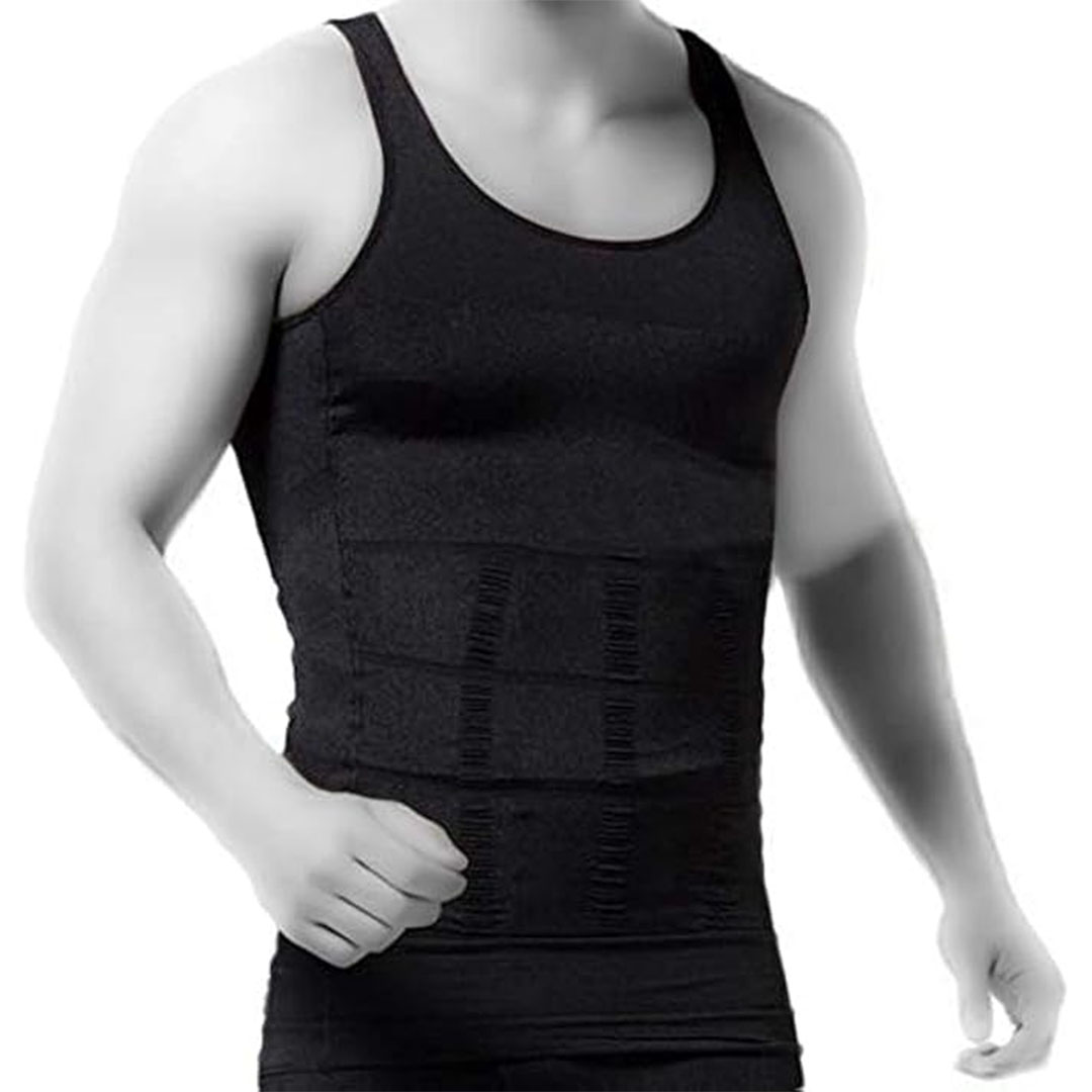 بدلة تخسيس ساونا بدون اكمام للرجال - أسود