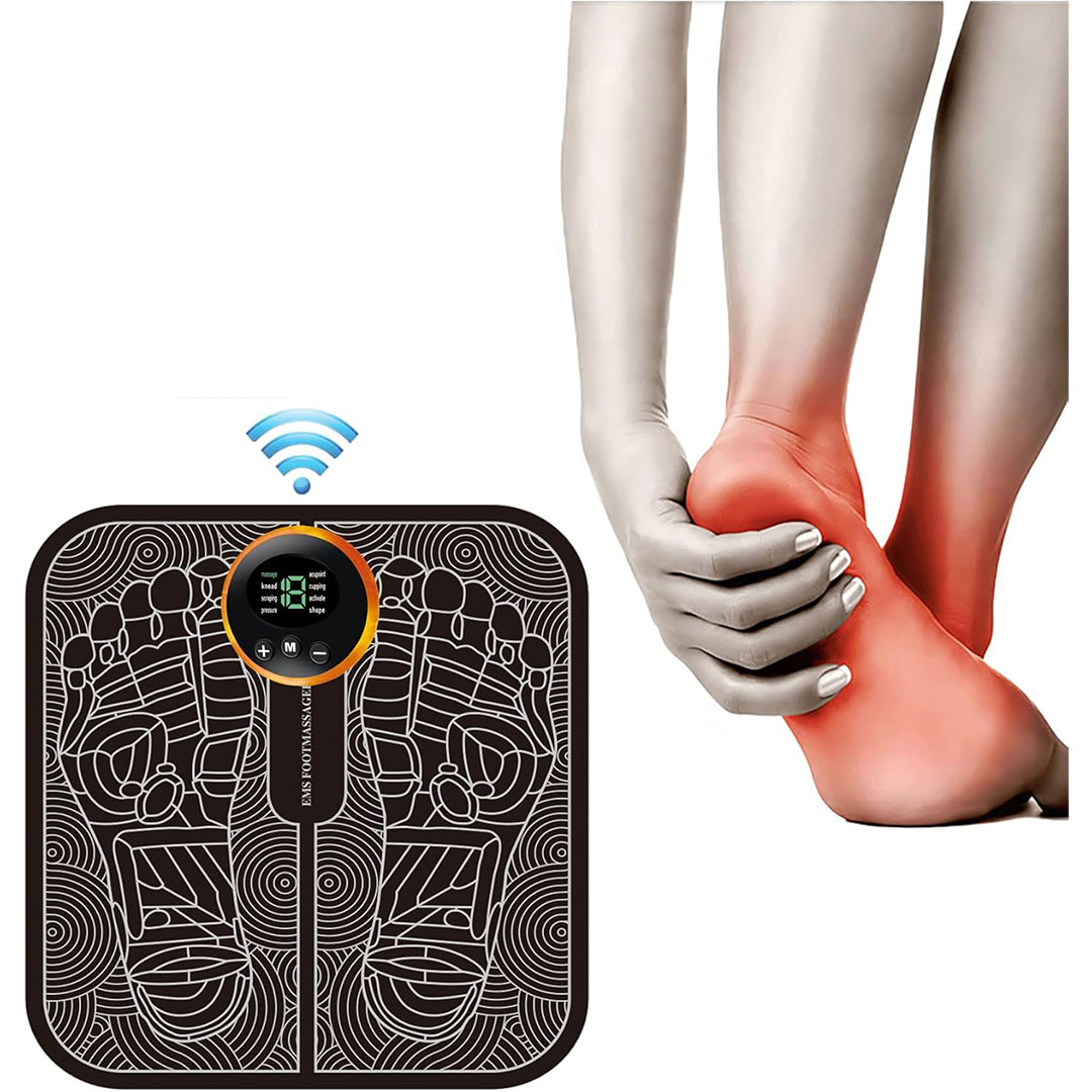 جهاز تدليك القدم الالكتروني - أسود
