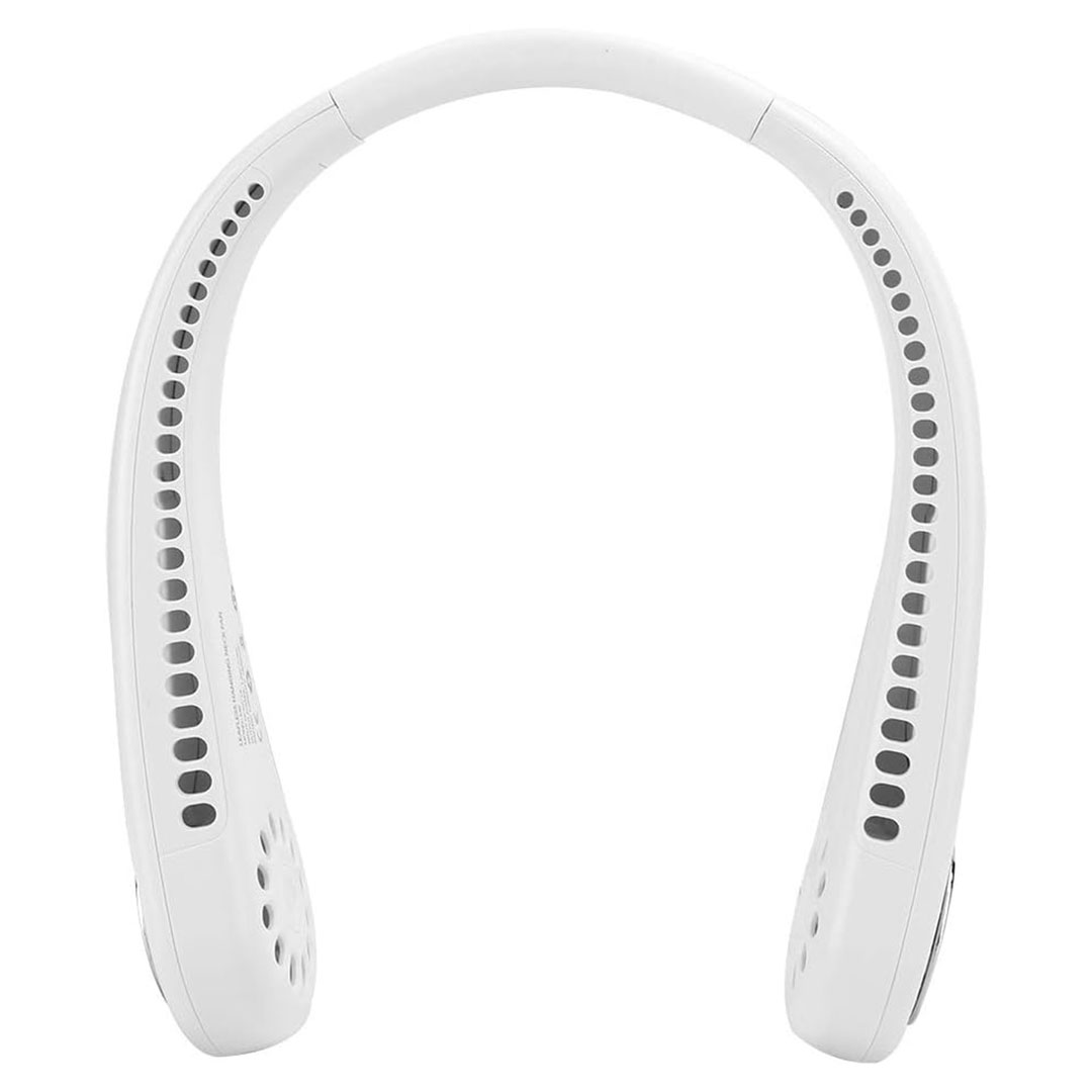 مروحة رقبة شخصية محمولة قابلة لاعادة الشحن USB - أبيض