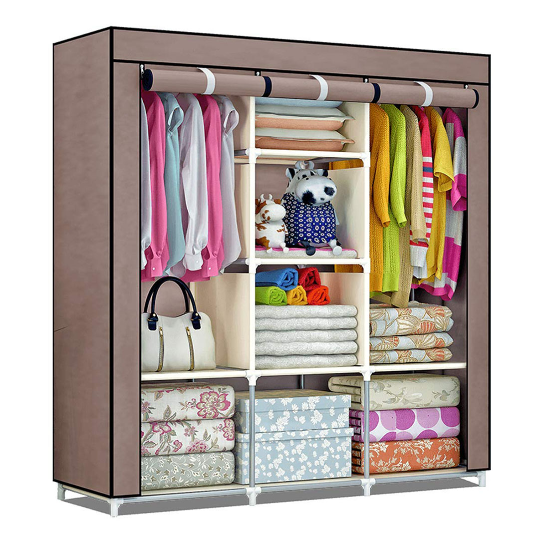 دولاب ملابس - 3 أرفف - بيج