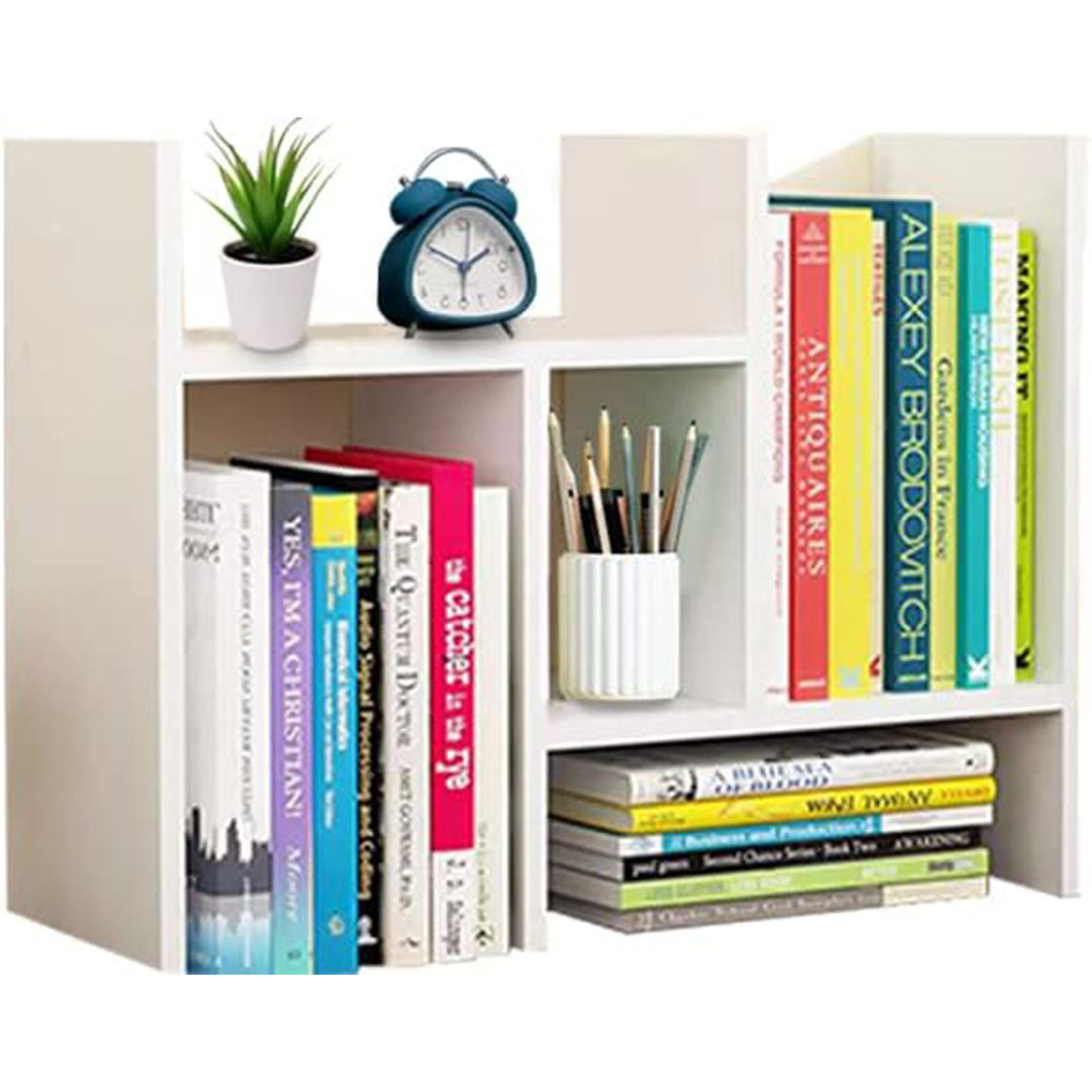 رف كتب لسطح المكتب - أبيض - 62 سم