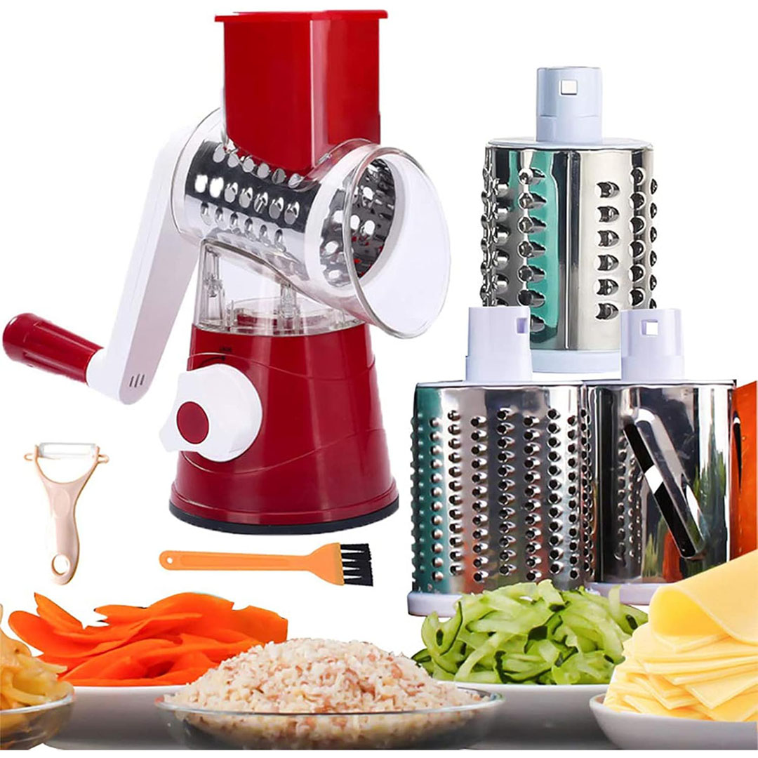 مبشرة الجبن والخضراوات - أحمر