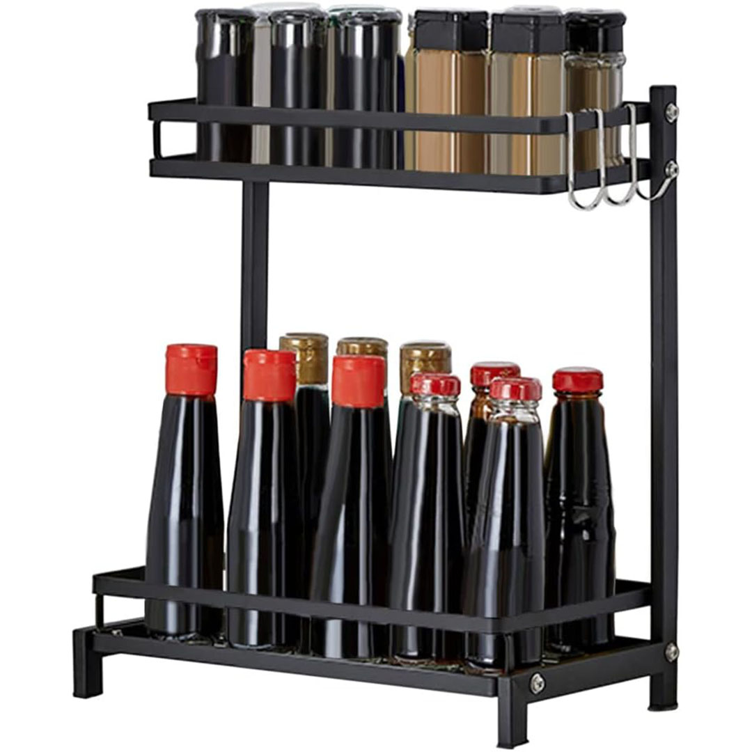 ستاند توابل معدن 2 دور - أسود