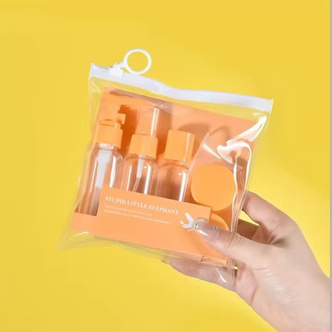 طقم بخاخات سفر برتقالي - 5 قطع