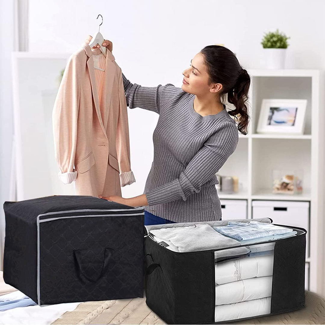 حقائب تخزين كبيرة - 3 حقائب - أسود