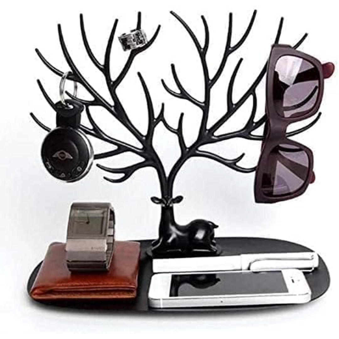 شجرة اكسسوار لتنظيم المجوهرات - أسود