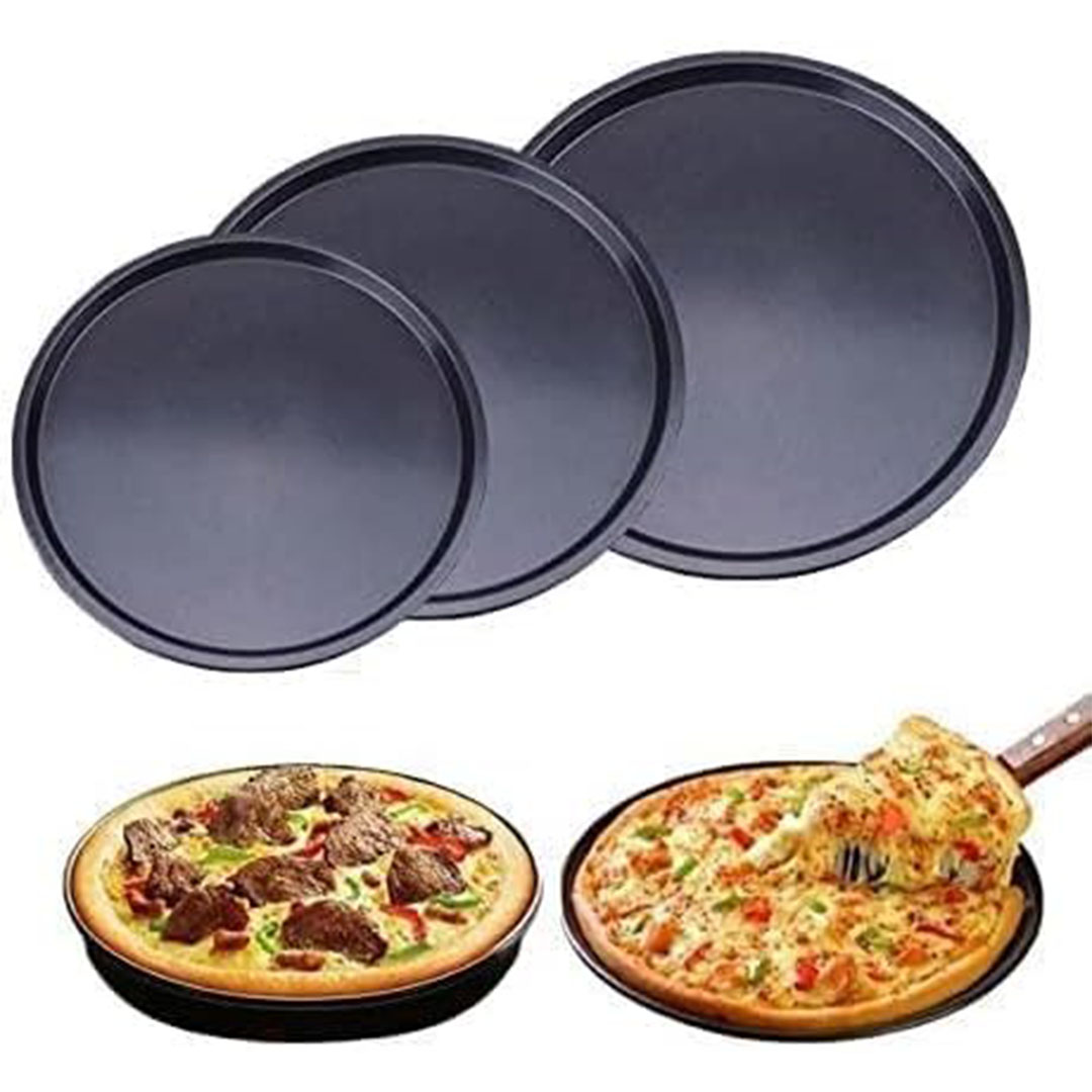 طقم صواني للبيتزا الومنيوم - 3 قطع