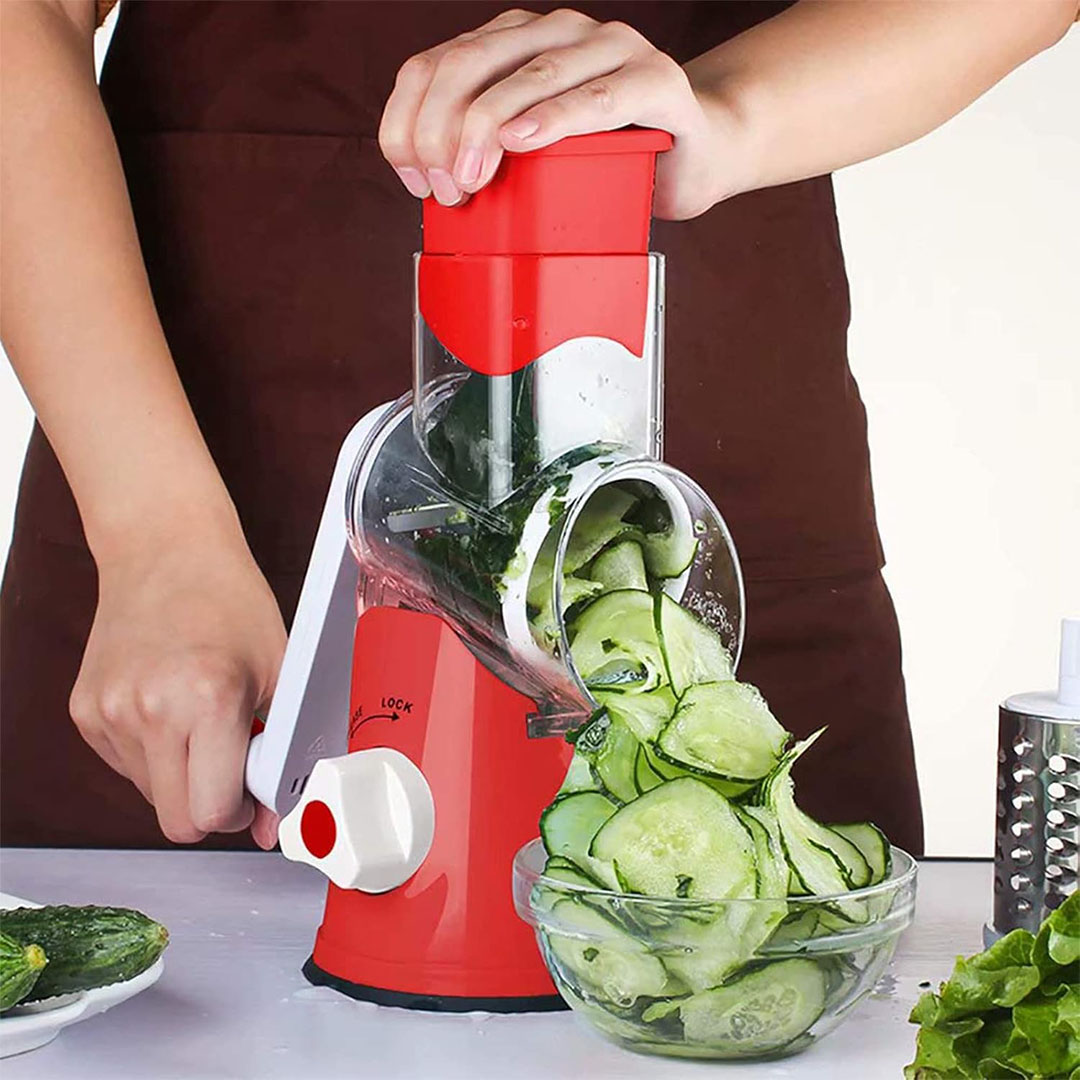 مبشرة الجبن والخضراوات - أحمر