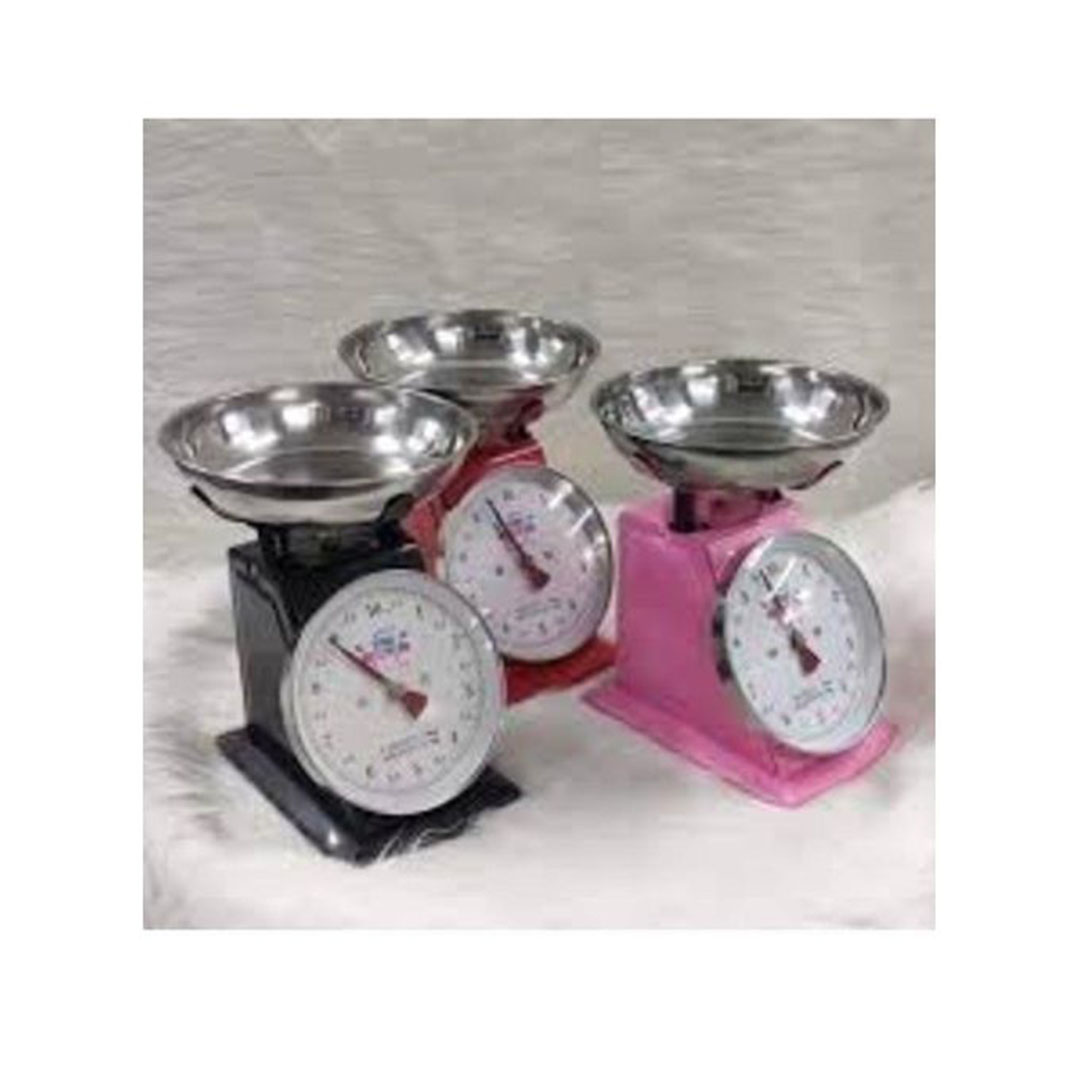 ميزان مطبخ مع وعاء ستانلس ستيل 10 كجم - وردي