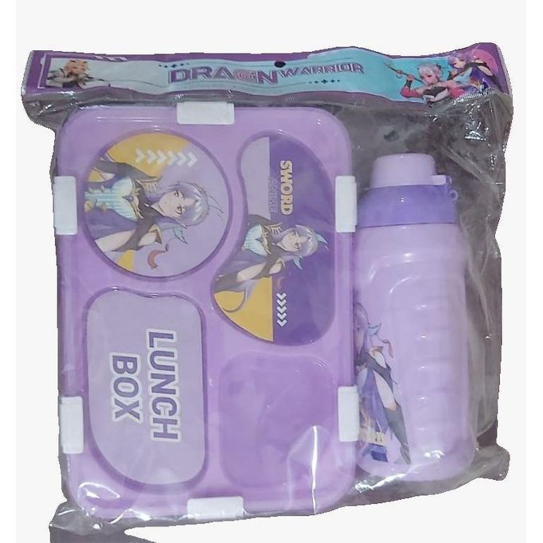 علبة وزجاجة ماء للأطفال بتصميم كارتوني - موف