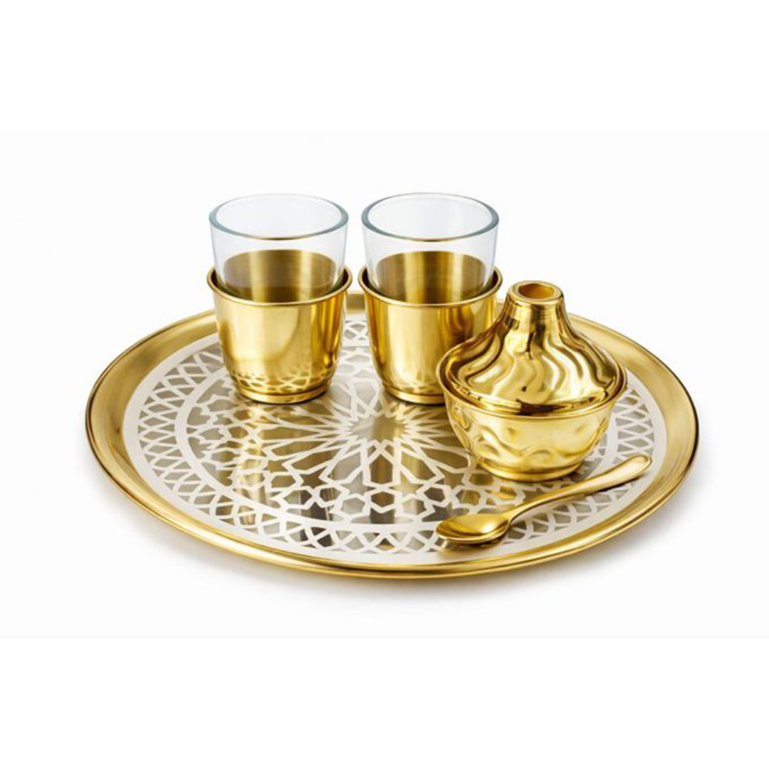 طقم شاي تركي كامل - ذهبي