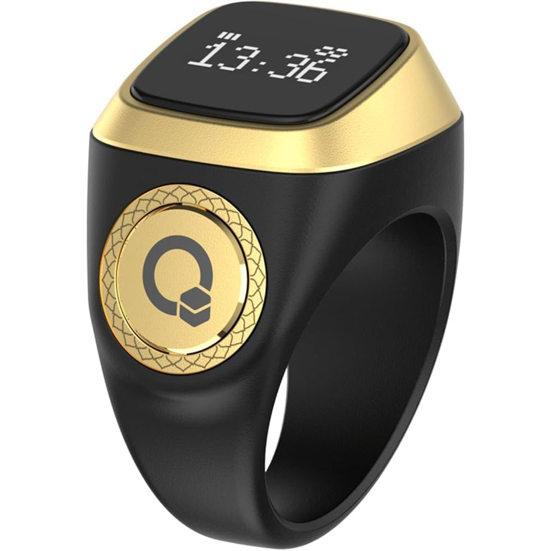 خاتم تسبيح ذكي - 20 مللي - أسود