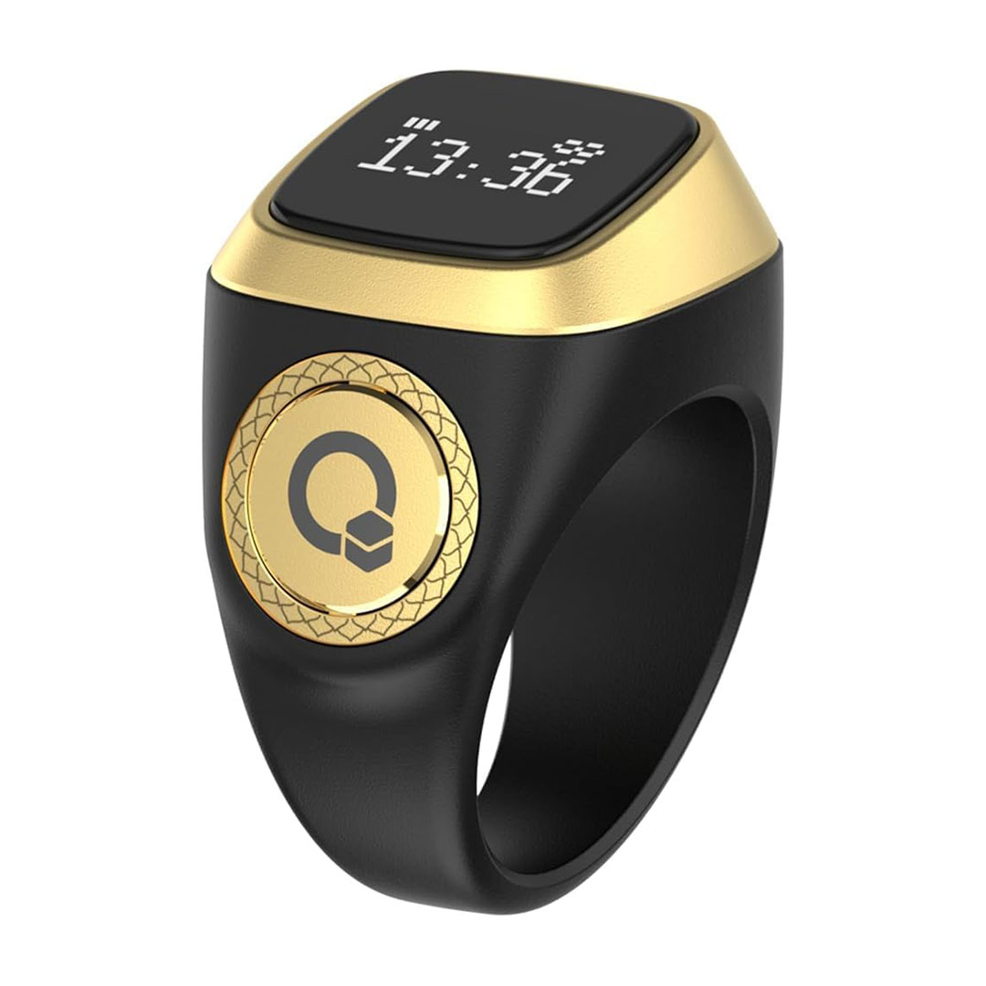 خاتم تسبيح ذكي - 22 مللي - أسود