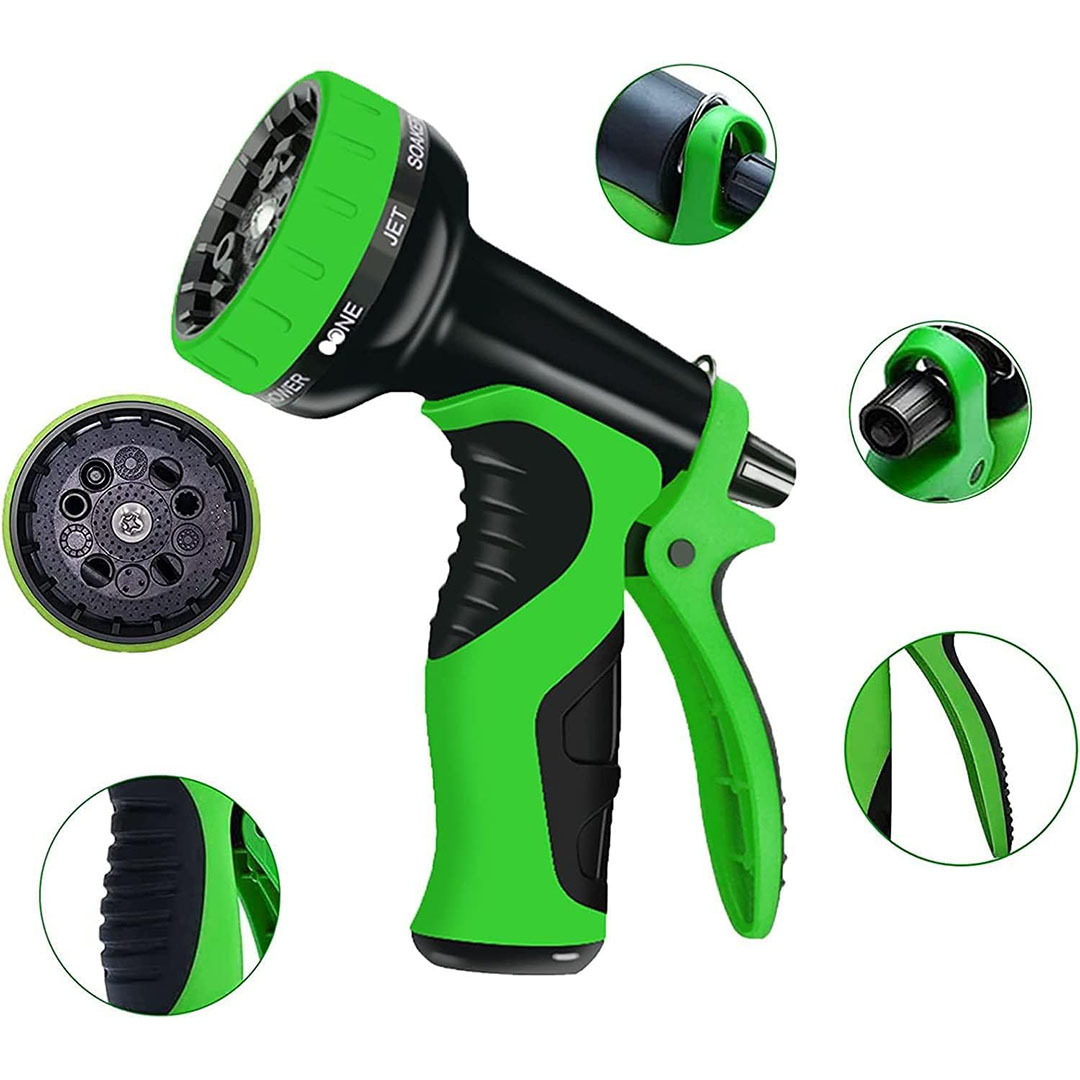 بخاخ خرطوم المياه القابل للتعديل - أسود/أخضر