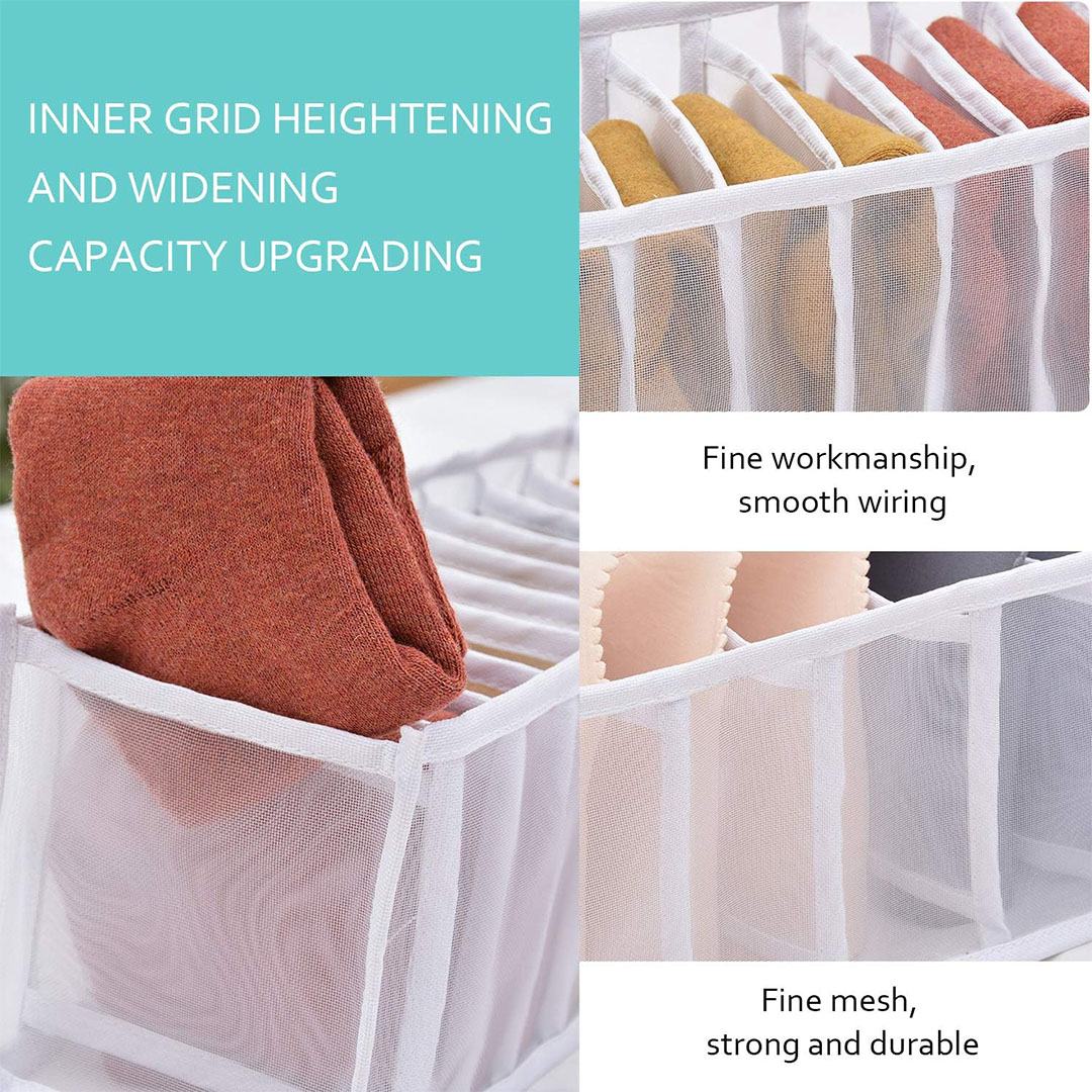 منظم درج قابل للطي - 3 قطع - أبيض