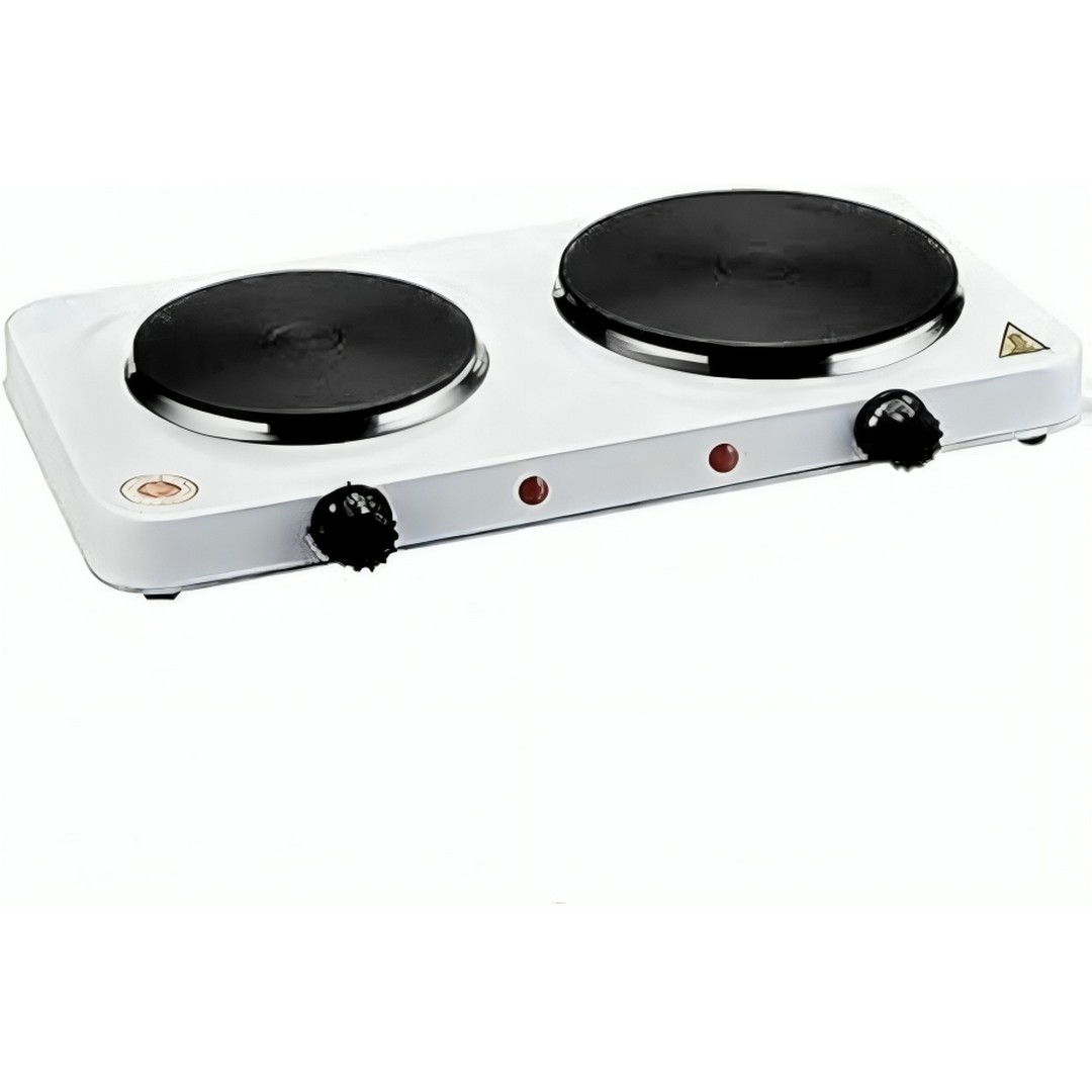 بوتجاز مسطح كهربائي - 2 عين - 2500 وات - أبيض