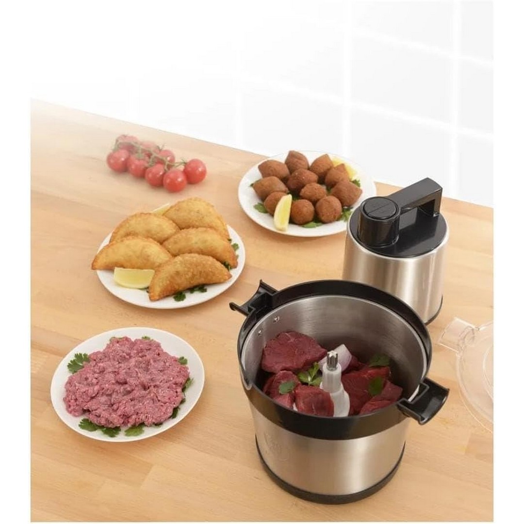 كبة لتحضير الطعام ستانلس ستيل - 1000 وات - 6 لتر - فضي