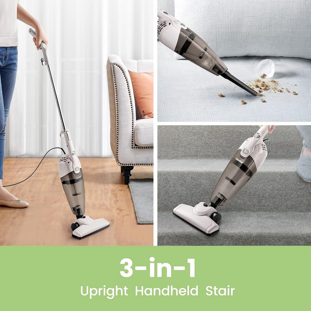 مكنسة كهربائية محمولة ميديا 3 في 1 - 600 وات - 0.5 لتر - أبيض