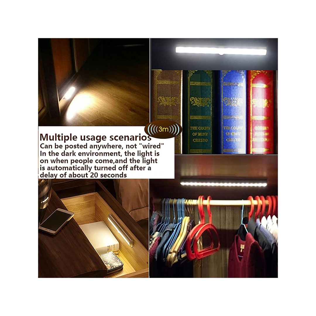 كشاف ليد للخزانة بمستشعر حركة - 10 ليد