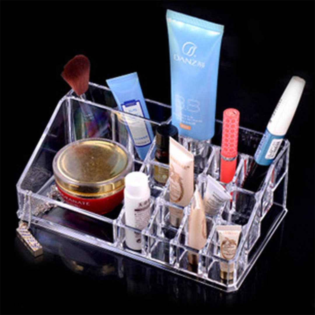 صندوق منظم الميك اب - الأكريليك شفاف