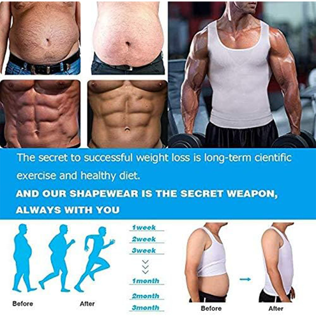 مشد رجالي للبطن و لشد ترهلات الجسم - أبيض