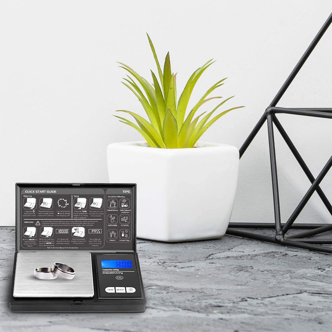 ميزان جرامات نوت بوك رقمي احترافي - أسود