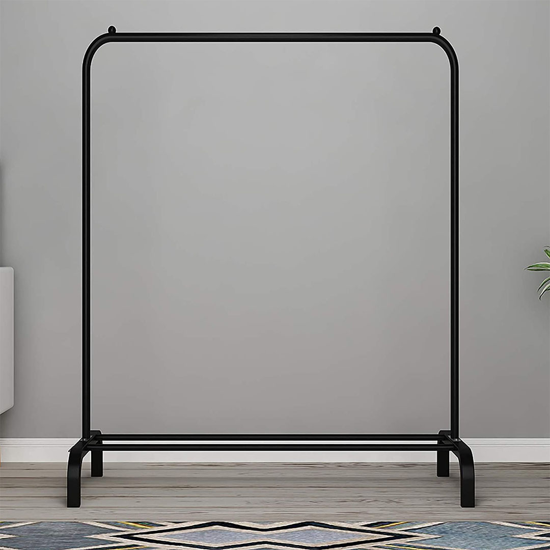 حامل ملابس متين معدني - أسود