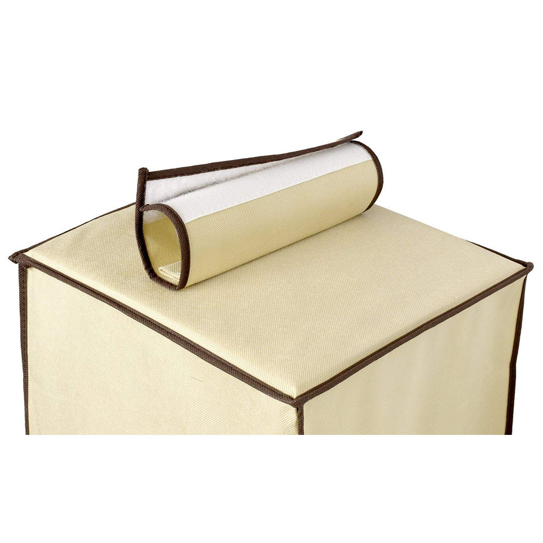 منظم خزانة ملابس - 5 ارفف - بيج