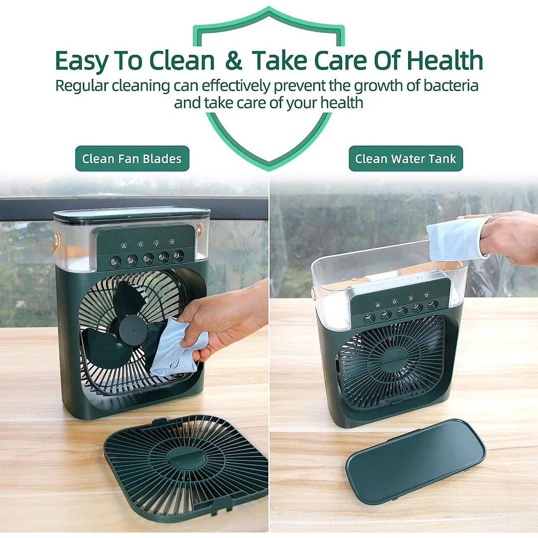 مروحة تكييف هواء محمولة USB - أخضر