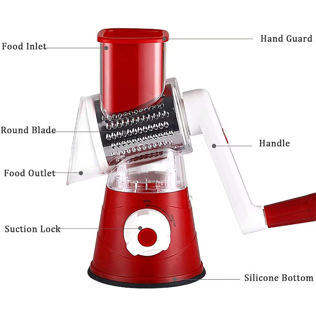 مبشرة الجبن والخضراوات - أحمر