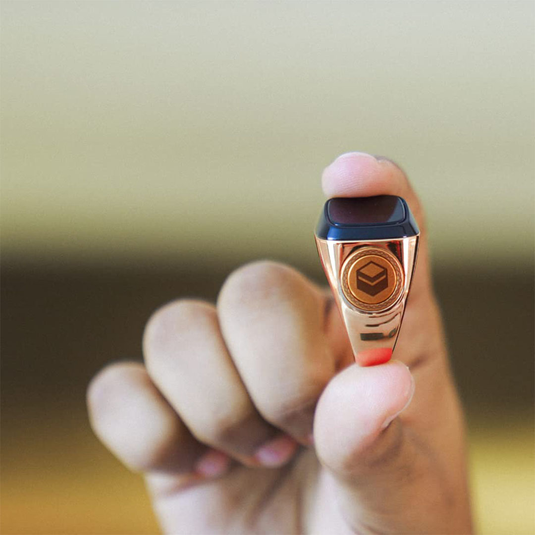 خاتم تسبيح ذكي - ذهبي - 20 ملم