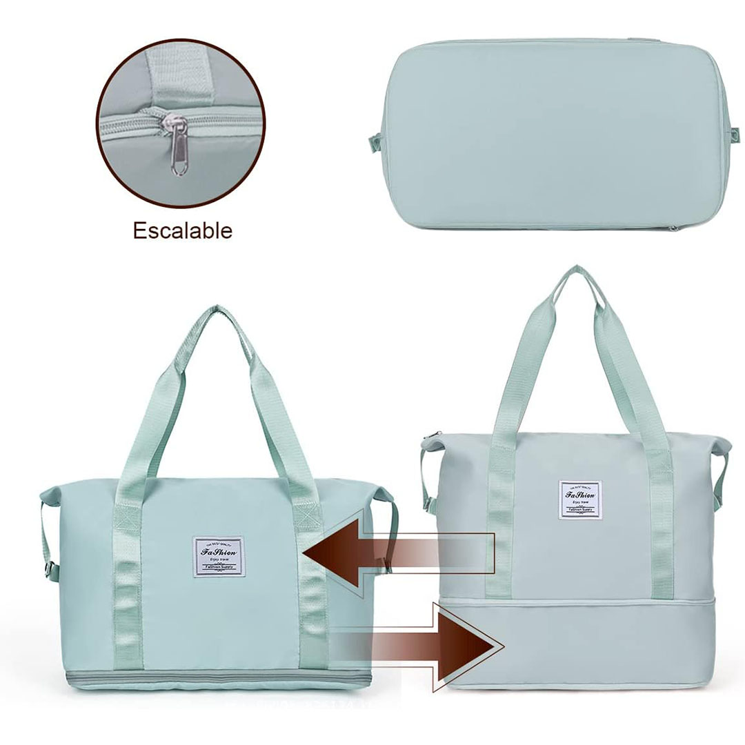 شنطة وتر بروف قابلة للتوسيع - مينت جرين