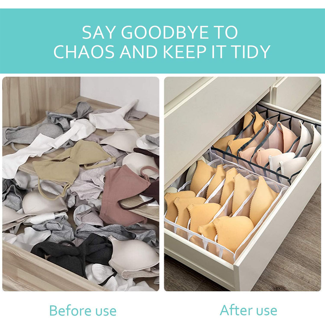 منظم درج قابل للطي - 3 قطع - أبيض