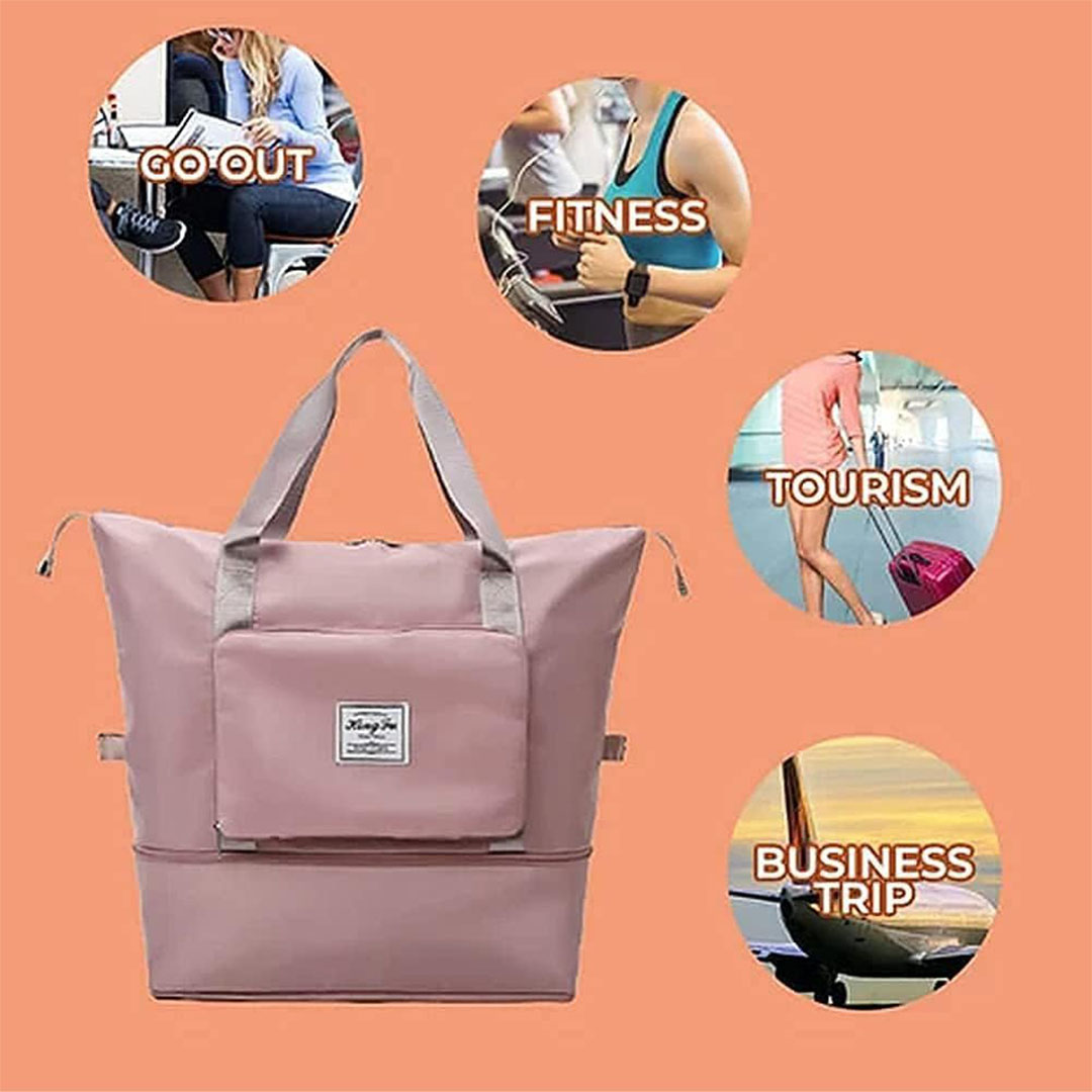 شنطة كبيرة خفيفة الوزن ومقاومة للماء - أسود