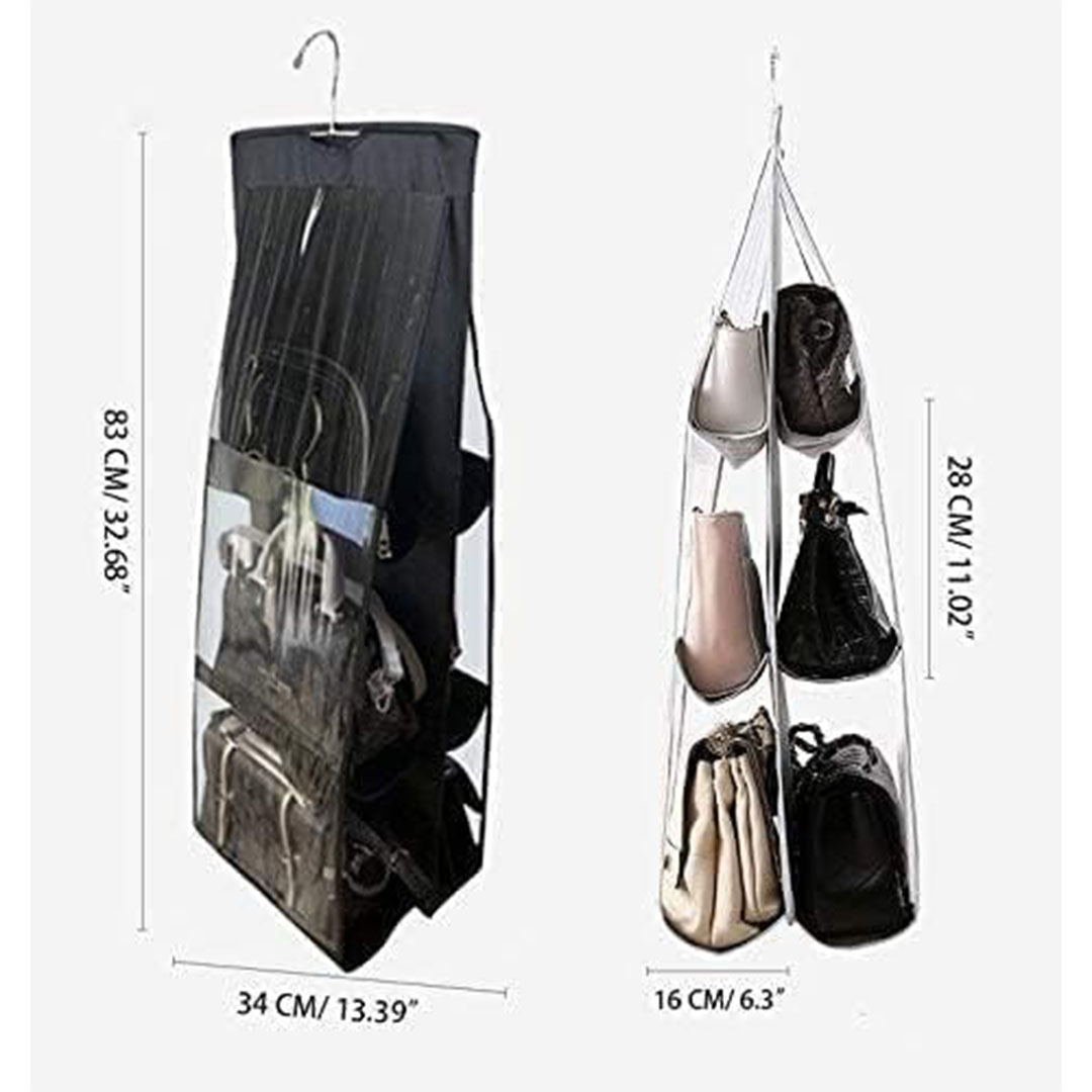 منظم حقائب اليد المعلقة - أسود