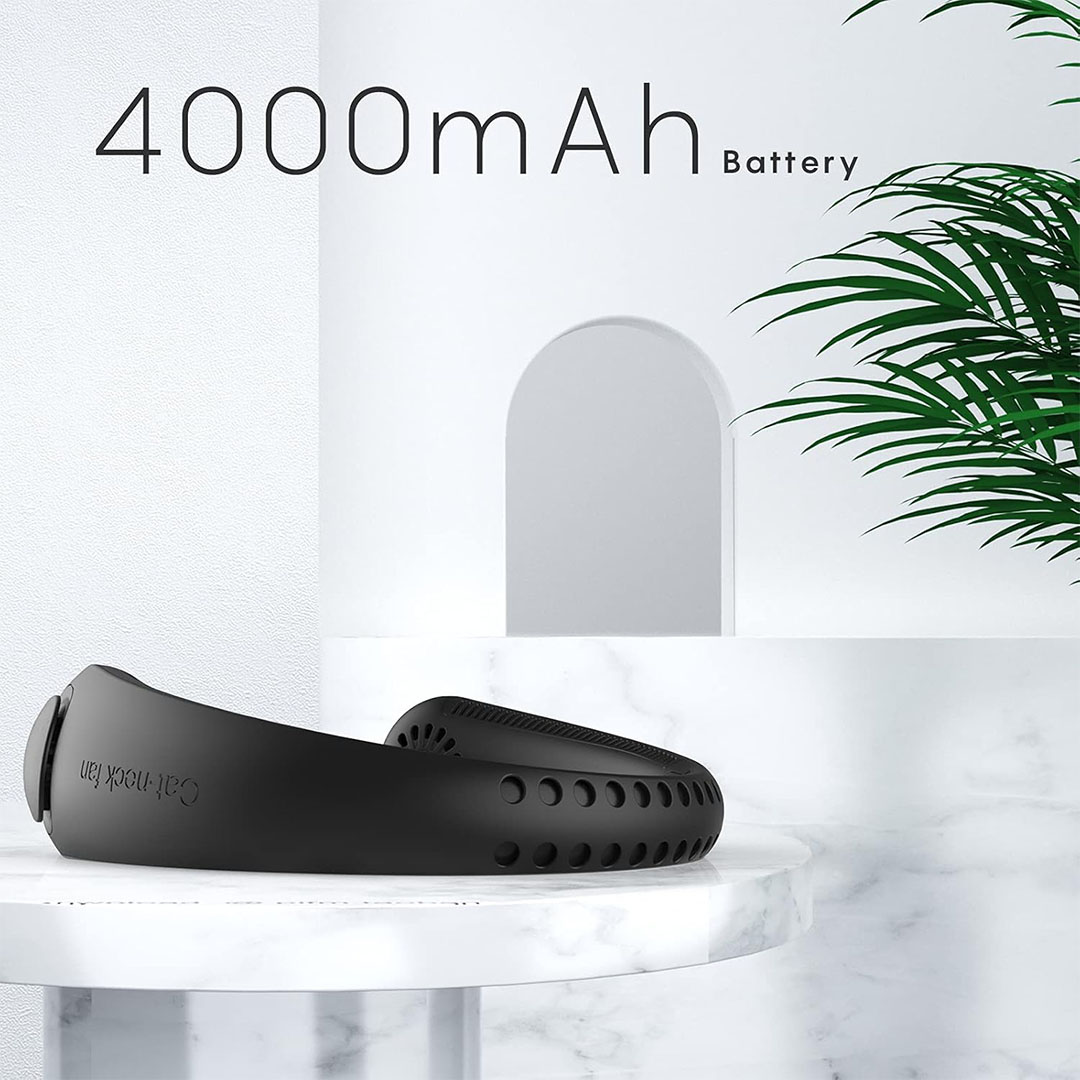 مروحة رقبة شخصية محمولة USB - أسود