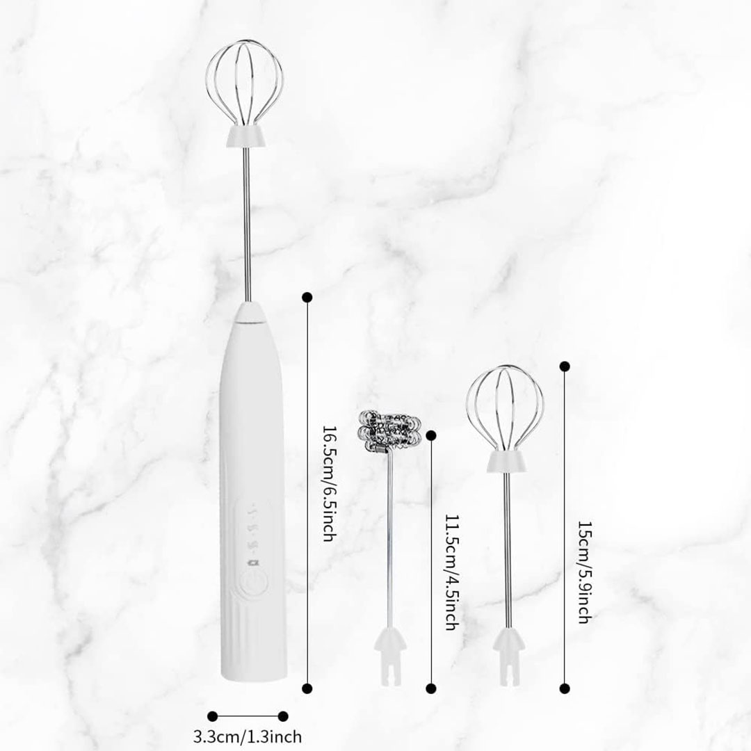 مضرب عمل رغوة الكابتشينو - أبيض