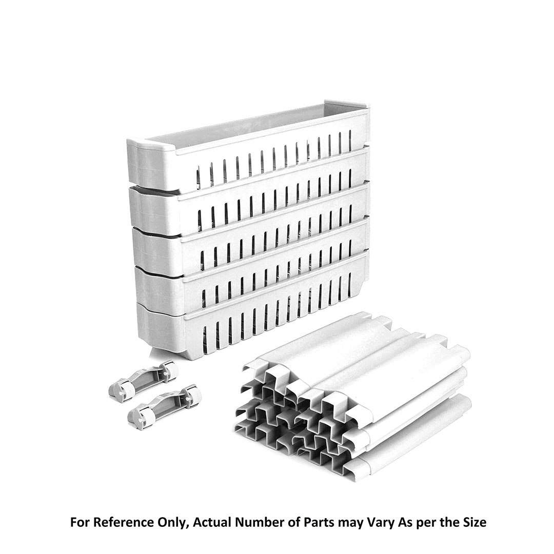 رف منظم تخزين مع عجلات - 3 ارفف - أبيض
